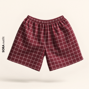 BOXER TARTAN-KOTAK MAROON